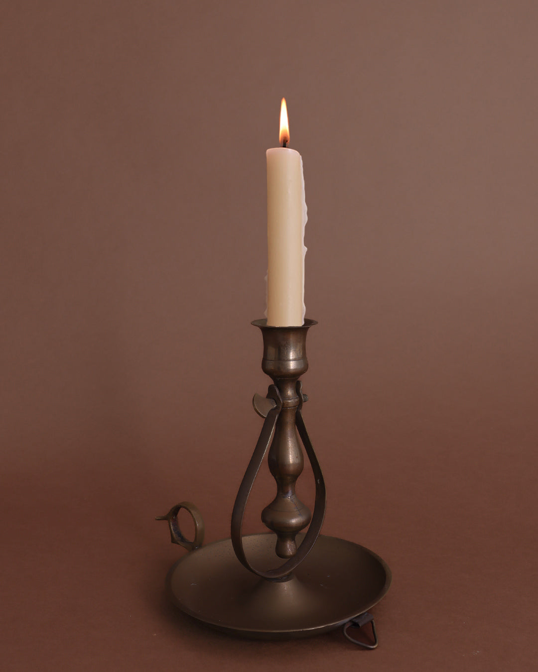 Antique Brass Candle Holder