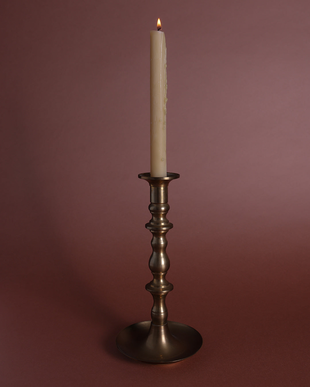 Antique Brass Candle Holder