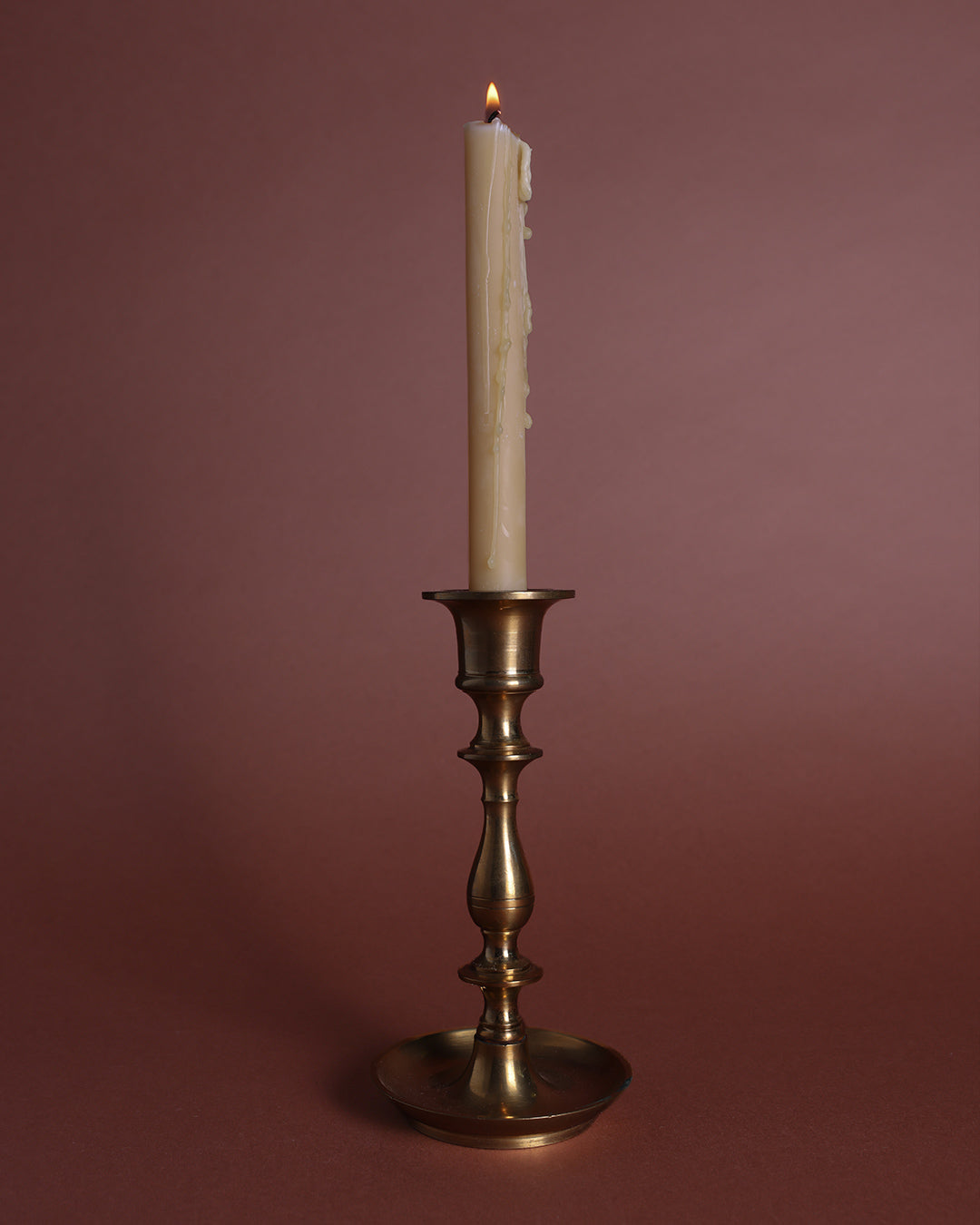 Solid Brass Candle Holder