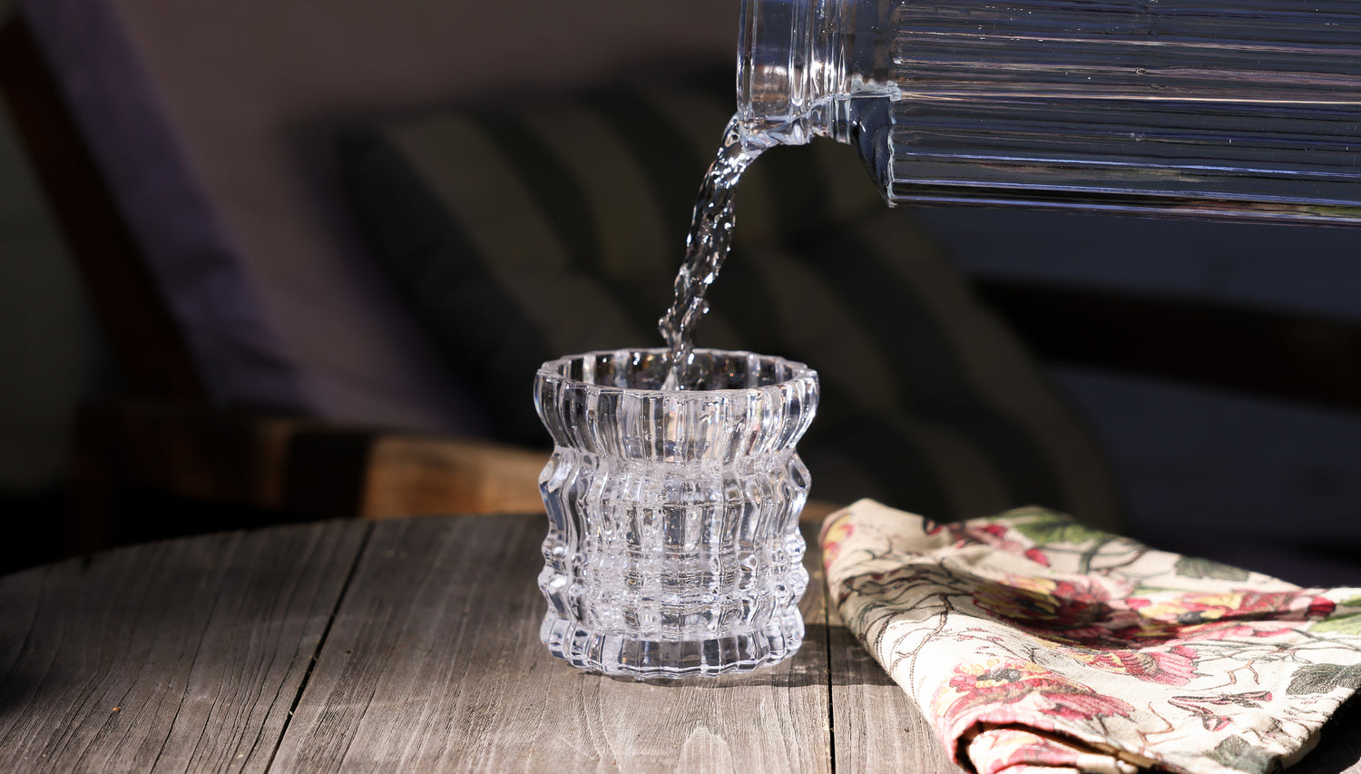 The Arlow candle is being repurposed as a drinking glass.
