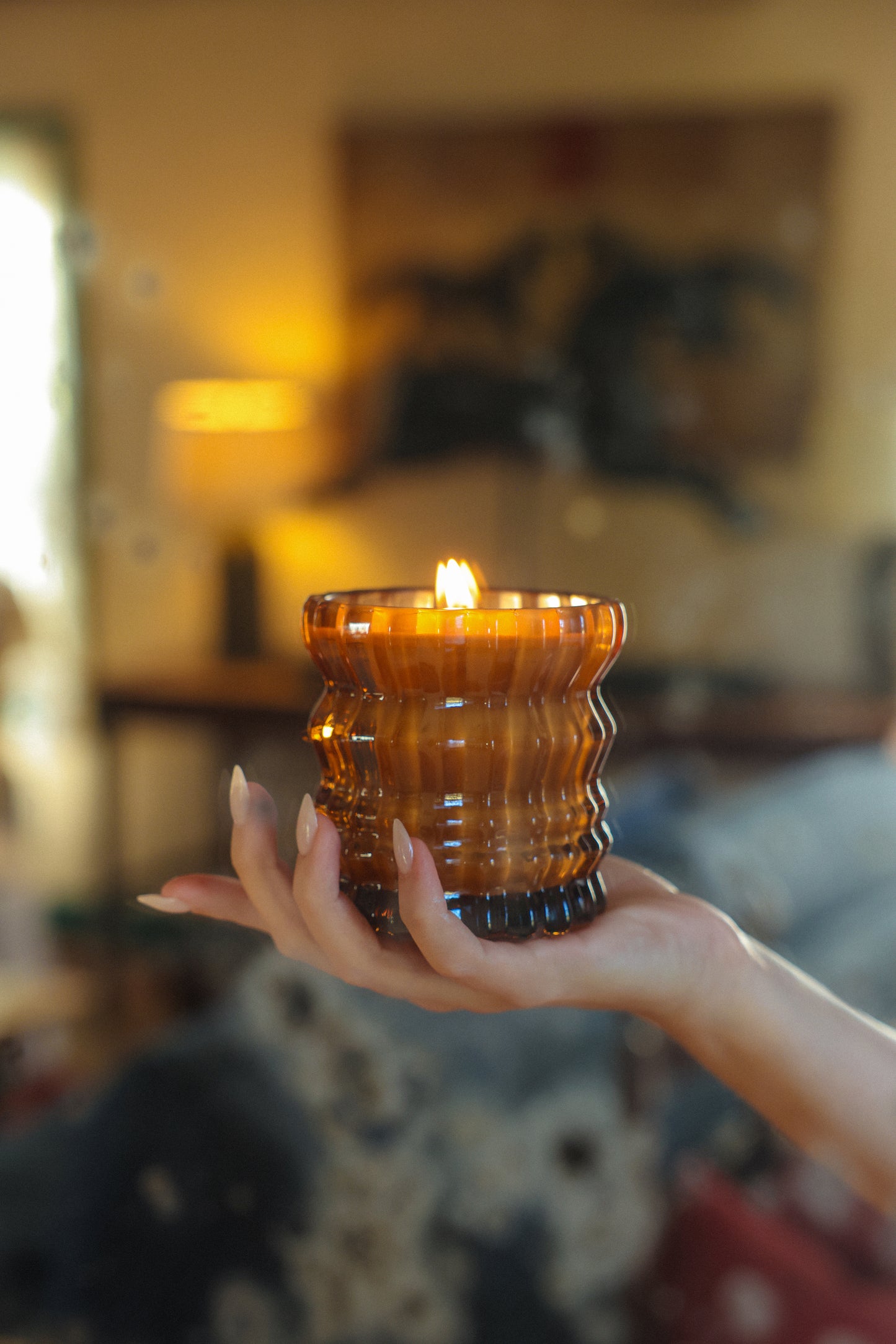 AUTUMNE | Non-Toxic Candle in Textured Glass Vessel