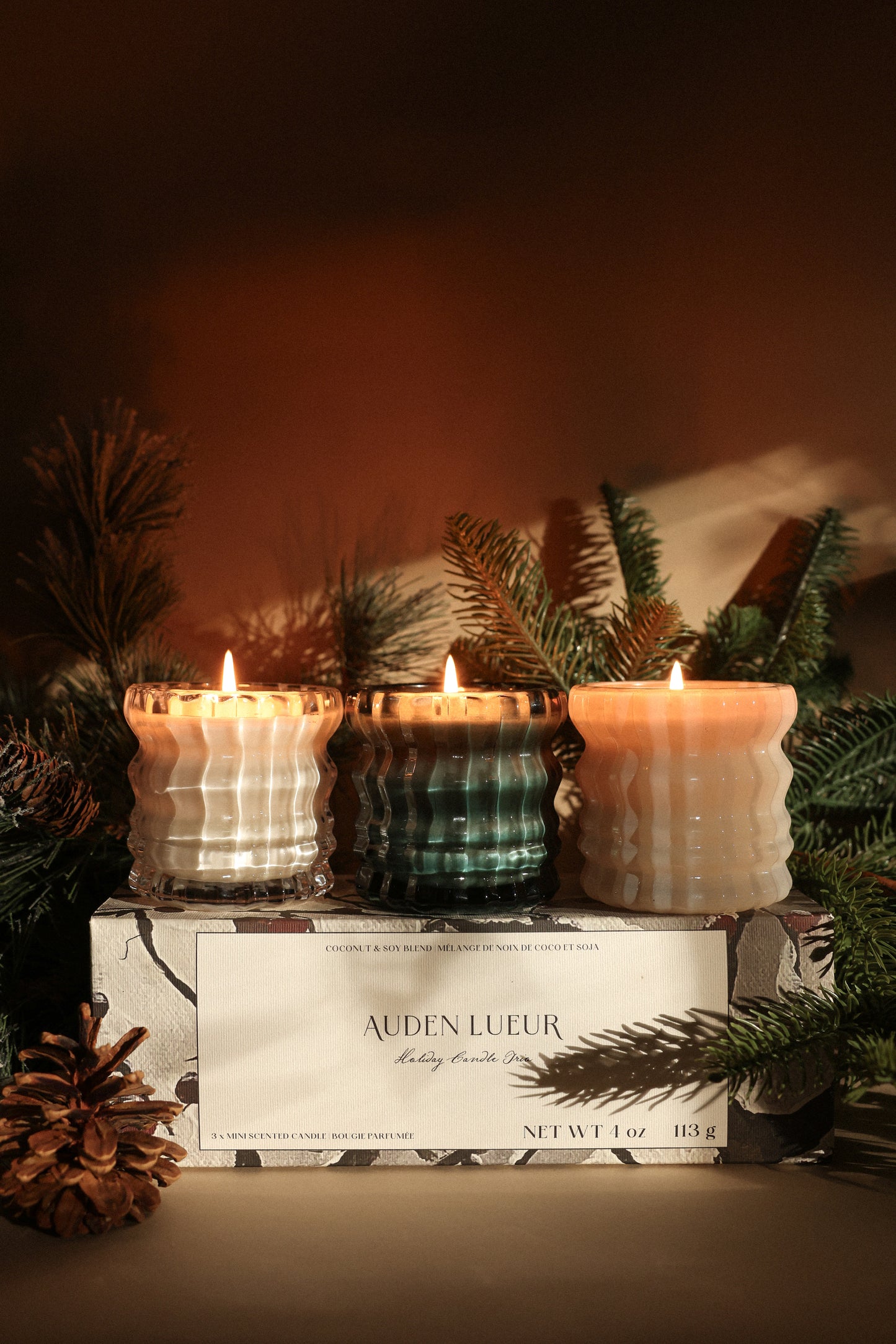 HOLIDAY CANDLE TRIO | 4oz Non-Toxic Candle Set