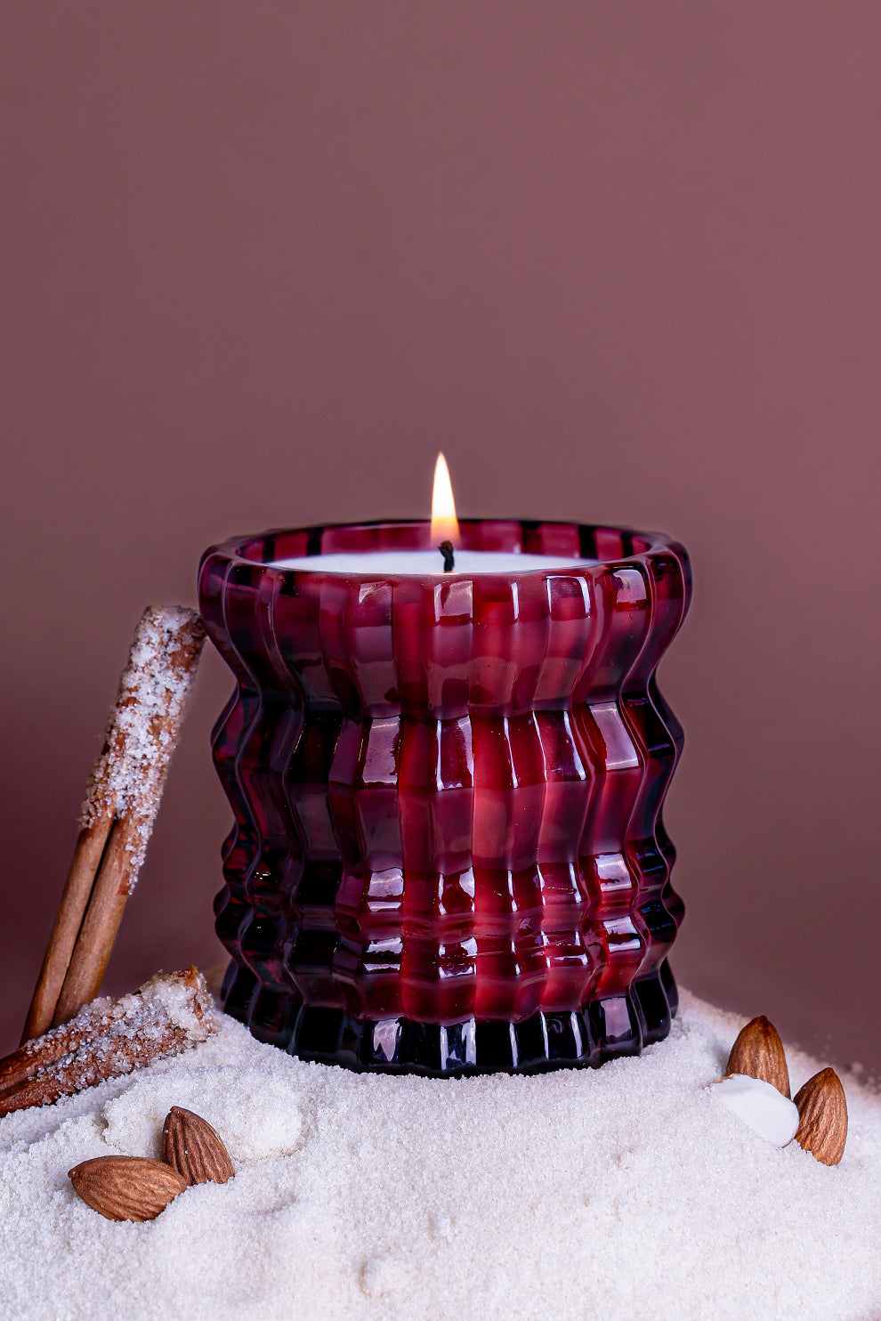JOYEUX | 8oz Non-Toxic Candle in Textured Glass Vessel