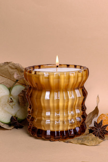 LORELY | Non-Toxic Candle in Textured Glass Vessel