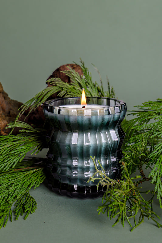 NOËL | 8oz Non-Toxic Candle in Textured Glass Vessel
