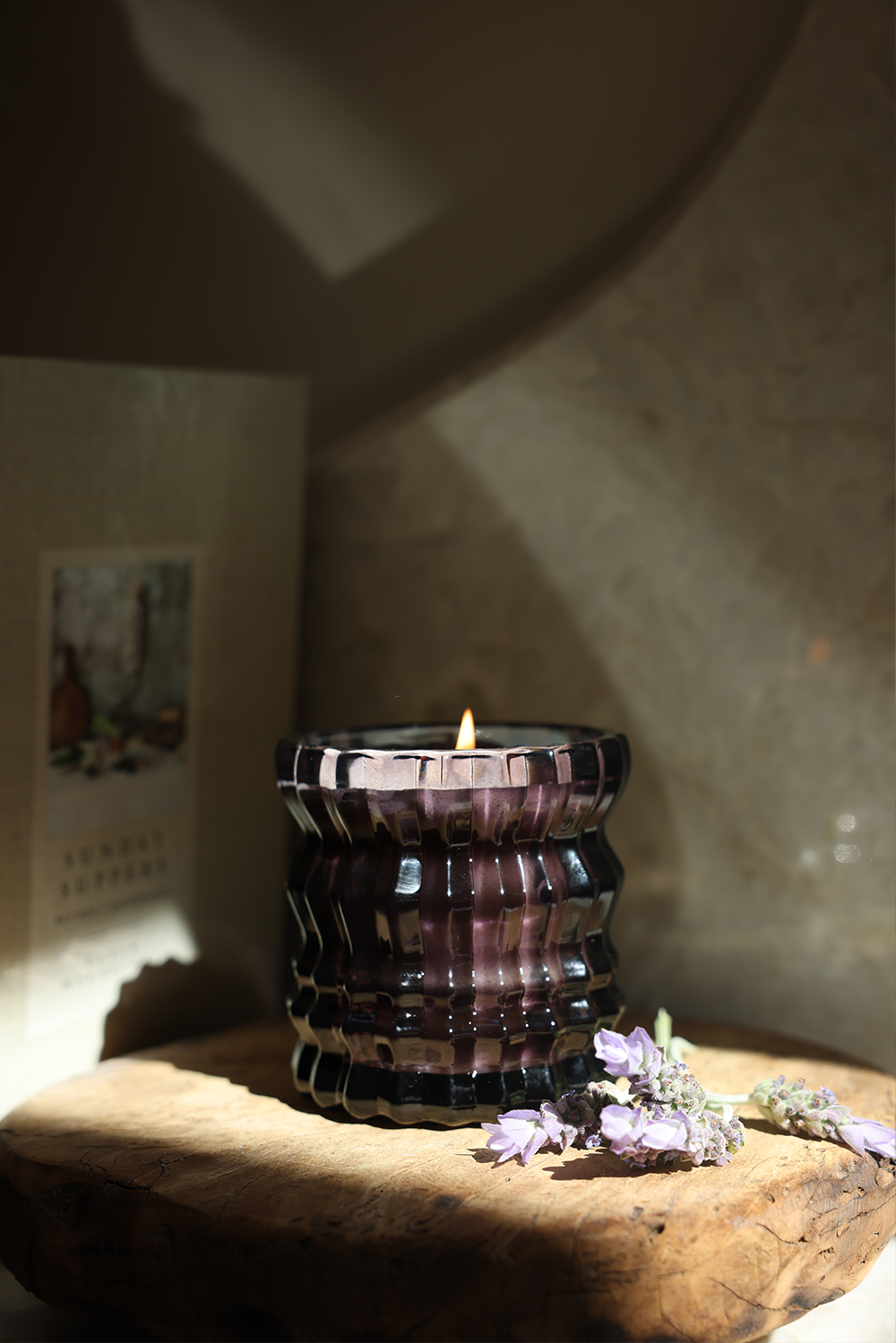 PROVENCE | Non-Toxic Candle in Textured Glass Vessel
