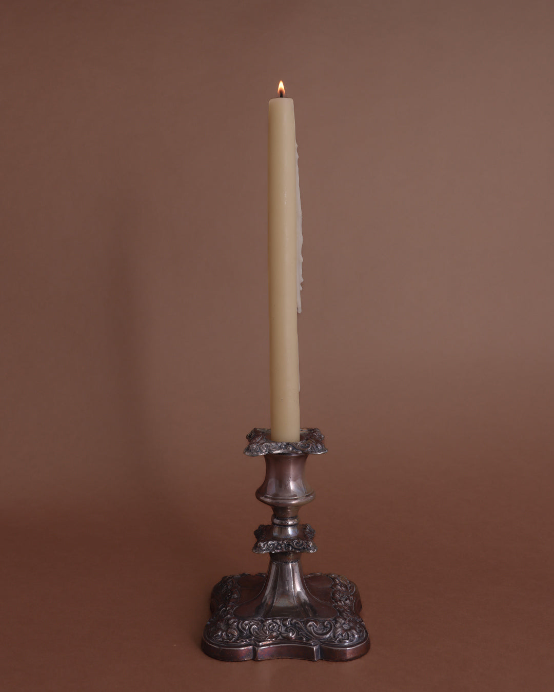 Ornate Silver Candle Holder