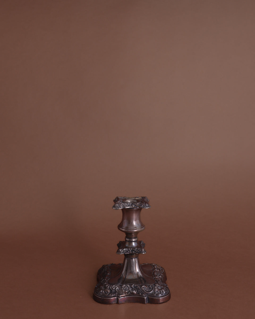 Ornate Silver Candle Holder