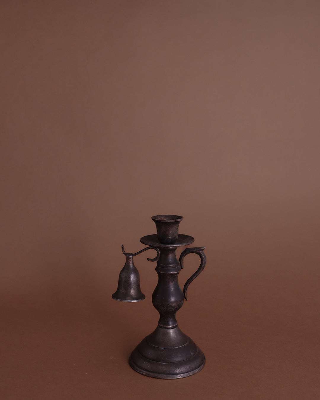 Aged Pewter Chamberstick w/Snuffer