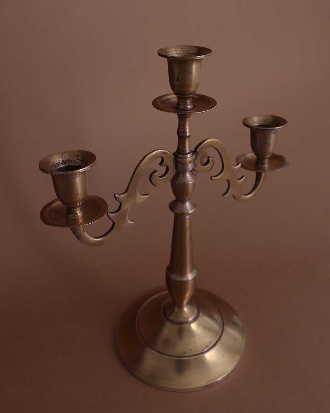 Vintage Brass Candelabra 3-Arm