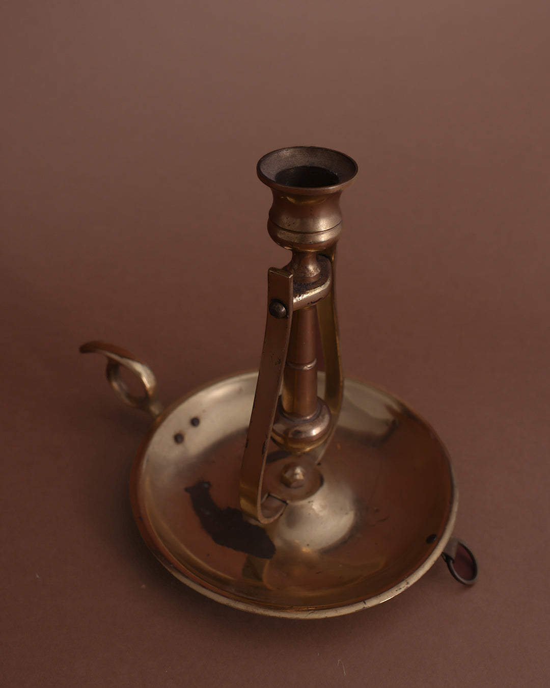 Gimbaled Brass Candle Holder