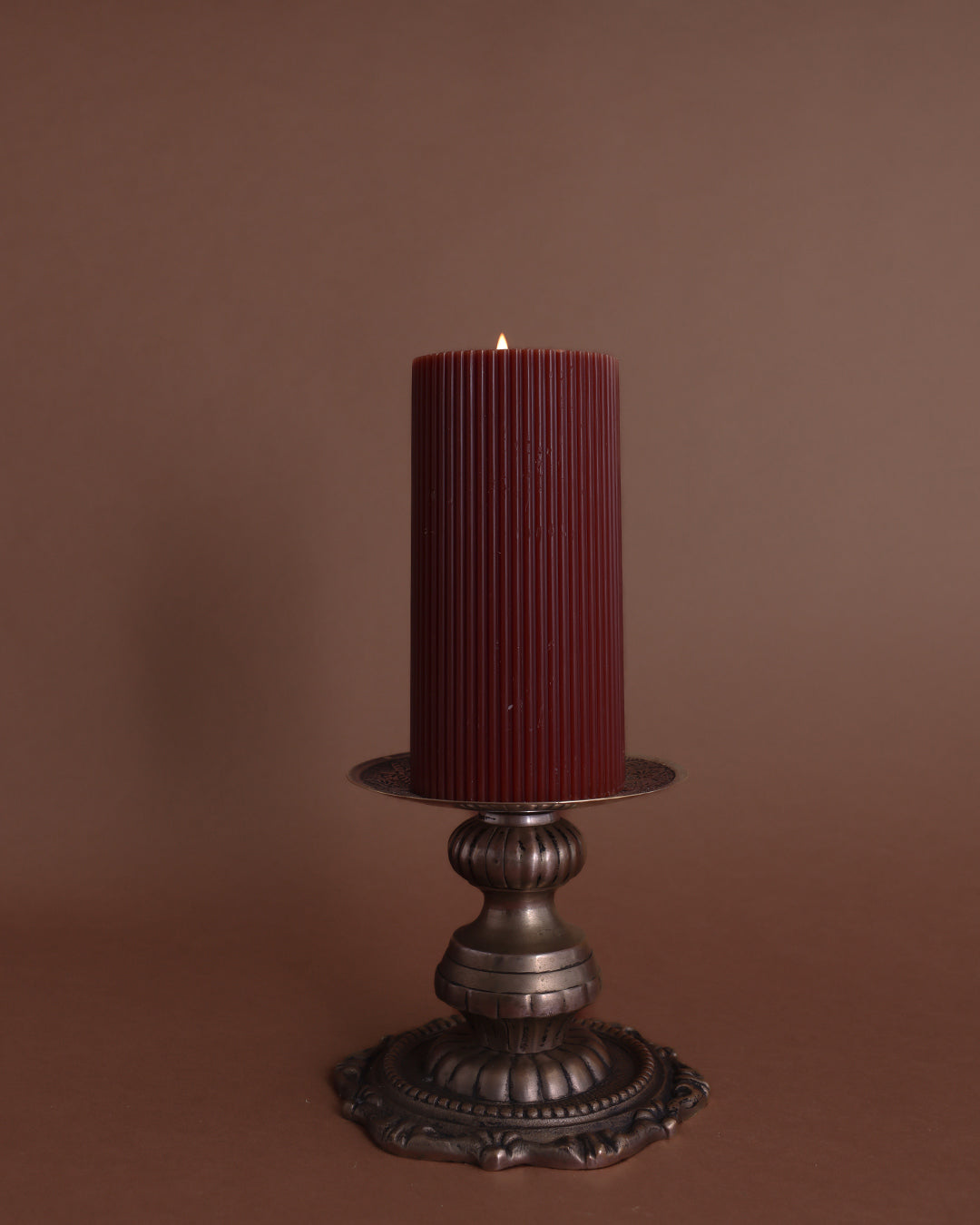 Vintage Ornate Pillar Candle Holder