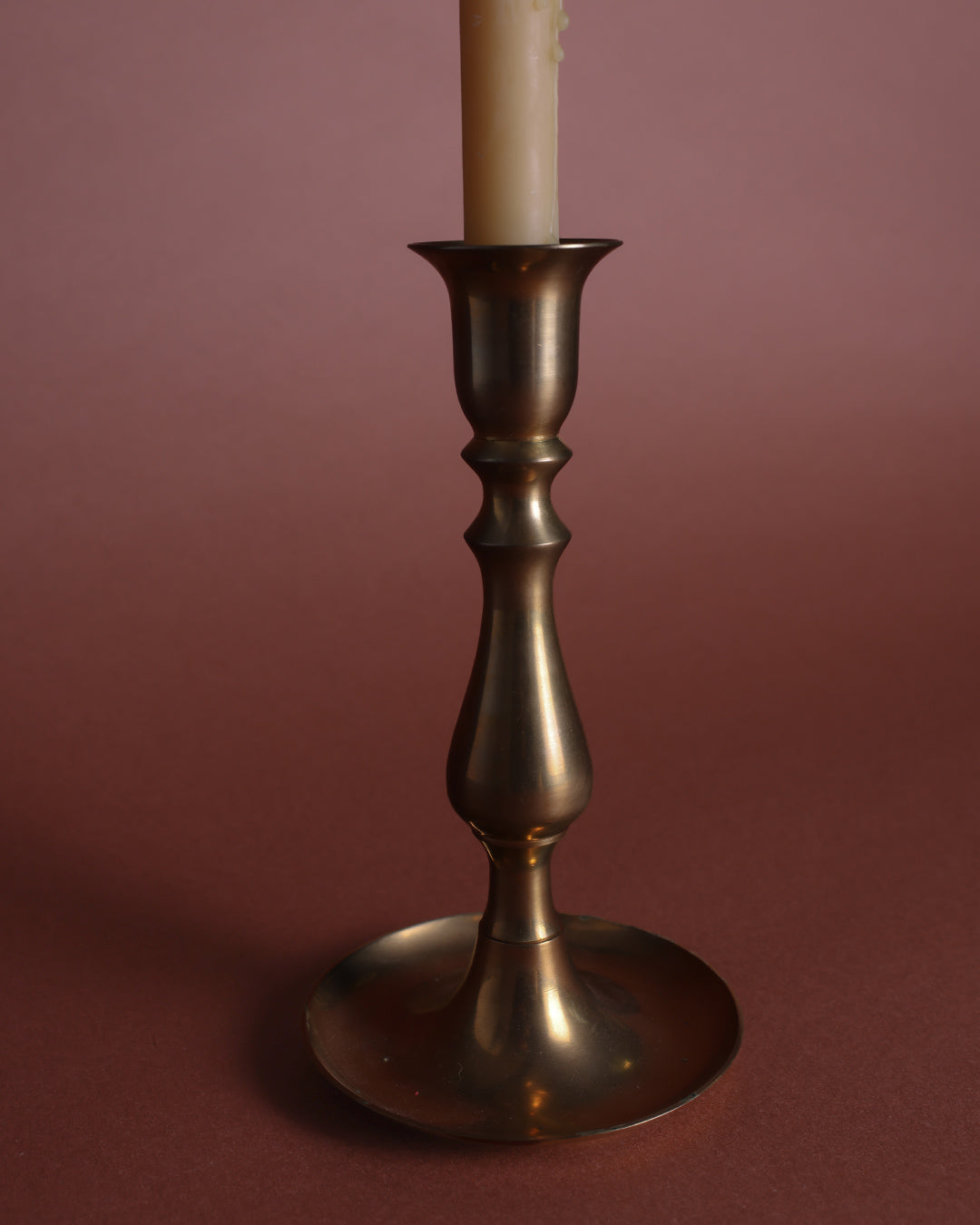 Antique Brass Candle Holder