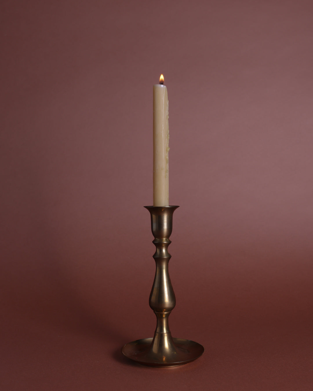 Antique Brass Candle Holder