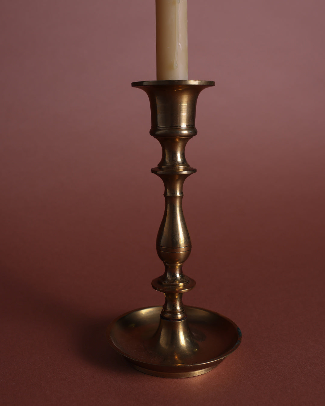 Solid Brass Candle Holder