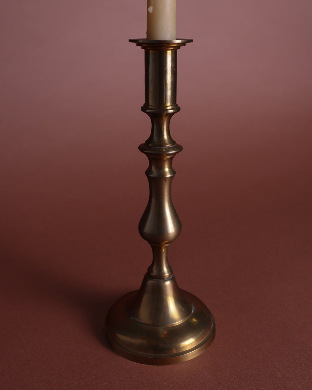 Antique Brass Candle Holder