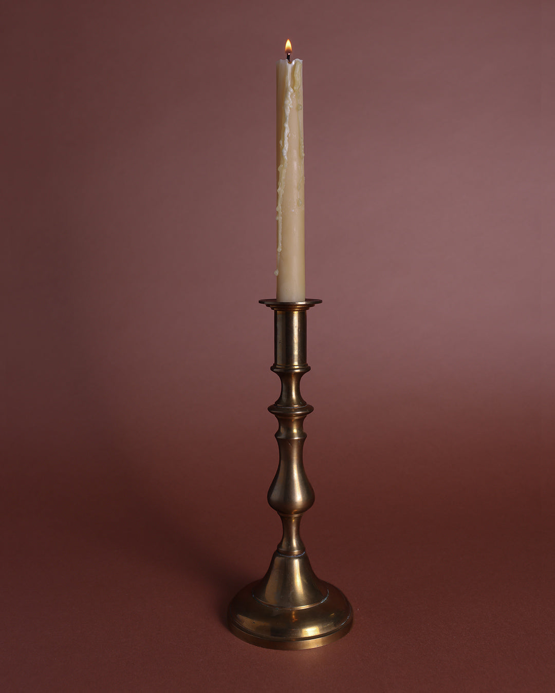 Antique Brass Candle Holder