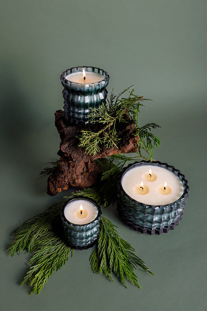 NOËL | 22oz Non-Toxic Candle in Textured Glass Vessel
