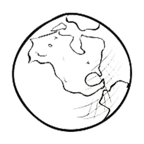 Earth icon representing ethically and sustainably made products that are vegan, cruelty-free, and phthalate-free.